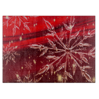 Planche À Découper Arrière - plan de Noël rouge