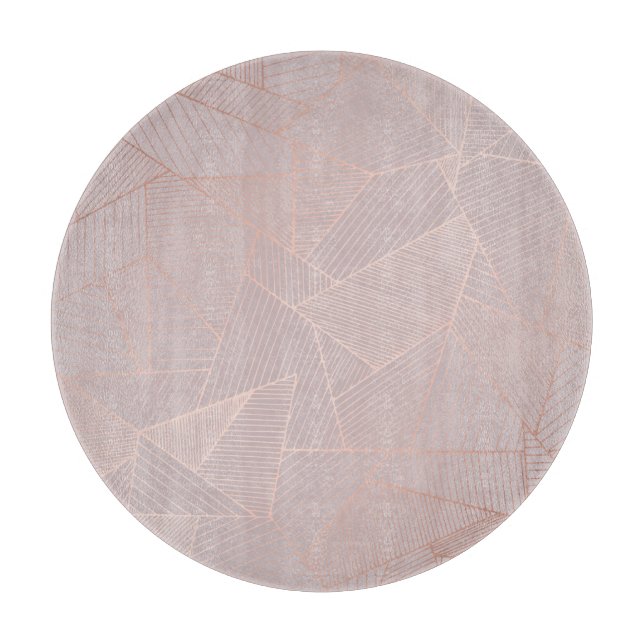 Planche À Découper arrière - plan décoratif or rose, élégant. (Devant)