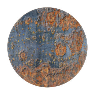 Planche À Découper Arrière - plan en métal rouillé texturé.