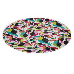 Planche À Découper arrière - plan exotique d'oiseau de toucan du