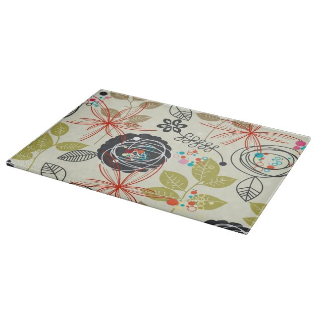 Planche À Découper Arrière - plan floral 2 (Coin)