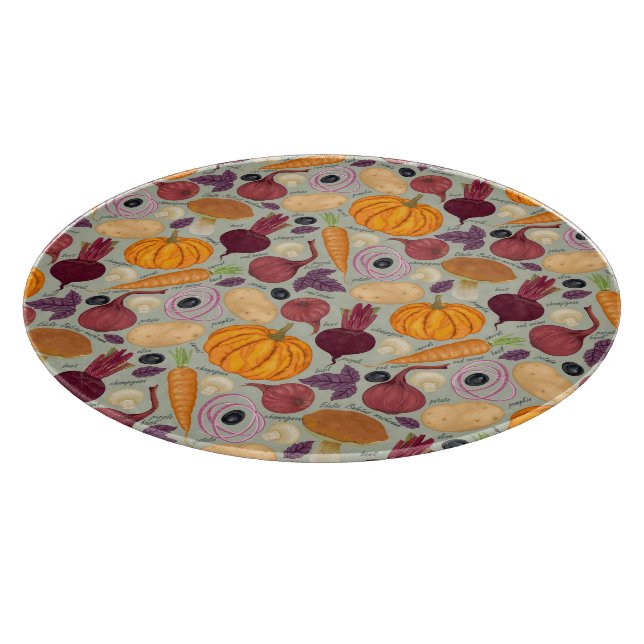 Planche À Découper arrière - plan rétro à base de légumes frais (Coin)