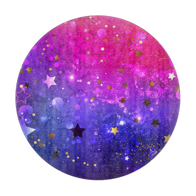 Planche À Découper Arrière - plan rose brillant (Devant)