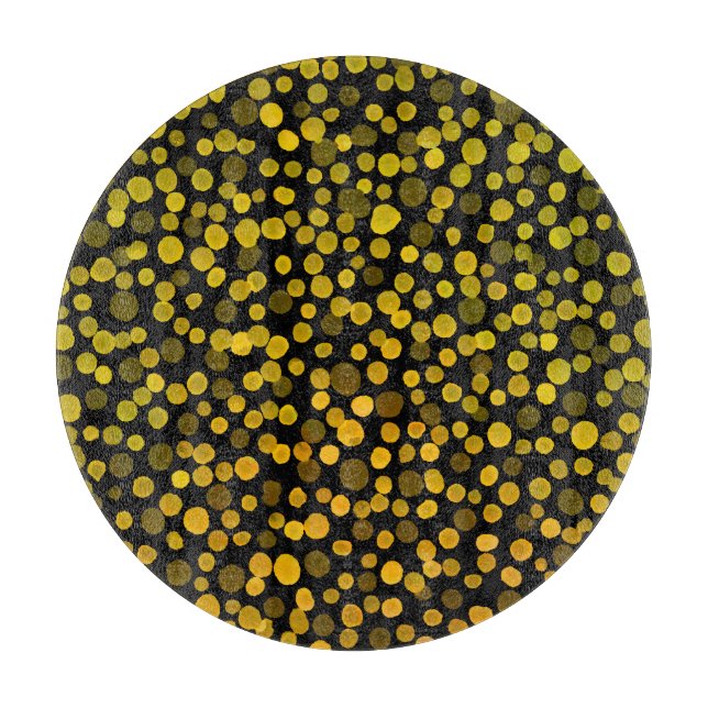 Planche À Découper Art Abstrait : Aquarelle Points Créatifs. (Devant)