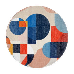 Planche À Découper Art Abstrait géométrique du milieu du siècle scand