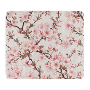 Planche À Découper Art botanique de cerisier en fleurs aéré