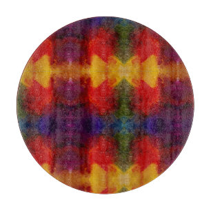 Planche À Découper Art d'aquarelle du cercle de prisme