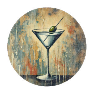 Planche À Découper Art de martini en techniques mixtes du milieu du s
