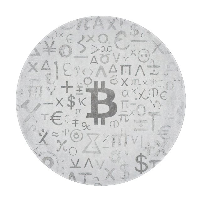 Planche À Découper Art de rue Bitcoin (Peinture blanche n° 8) (Devant)