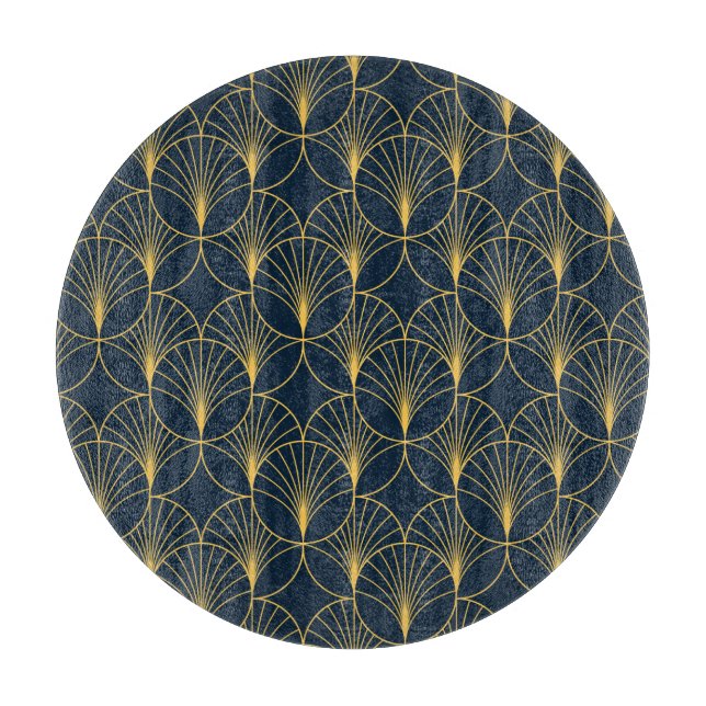 Planche À Découper Art Déco Elégance : Motifs Ventilateurs (Devant)