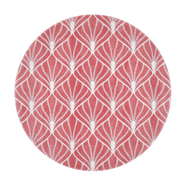 Planche À Découper Art Déco, motif sans couture géométrique. (Devant)
