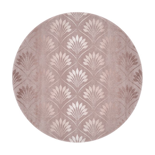 Planche À Découper Art Déco : Or Lattice Elégance. (Devant)