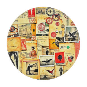 Planche À Découper Art du collage de papier vintage
