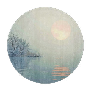 Planche À Découper Art du matin d'hiver paisible