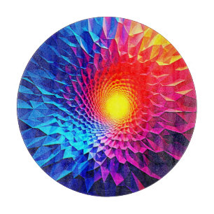Planche À Découper Art énergétique vortex géométrique vibrant