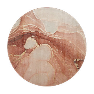 Planche À Découper Art Liquide Luxe : Fusion d'encre de marbre