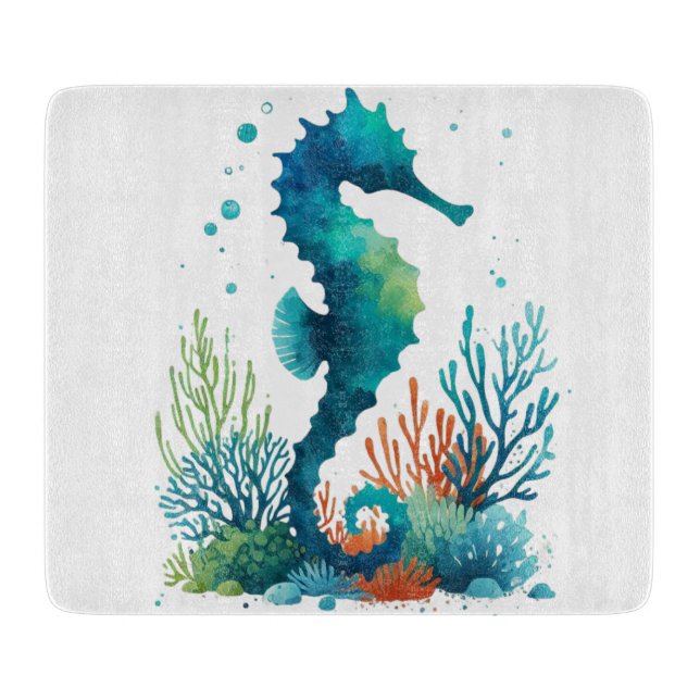 Planche À Découper art marin/de plage/côtier hippique (Devant)