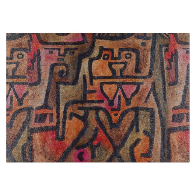 Planche À Découper Art Moderne Expressionniste Abstrait de Forêt de K (Devant)
