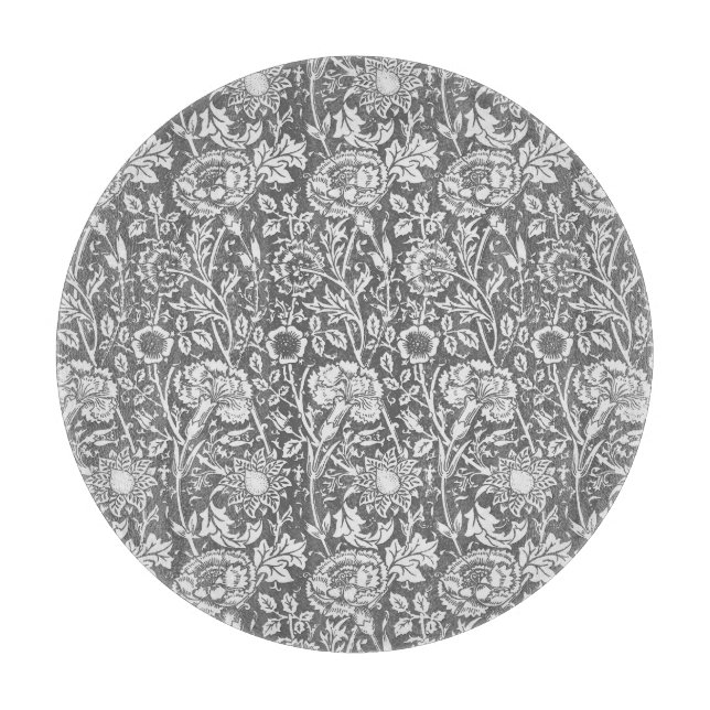 Planche À Découper Art Nouveau Carnation Damas, gris / gris (Devant)