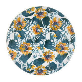 Planche À Découper Art Nouveau, motifs floraux.