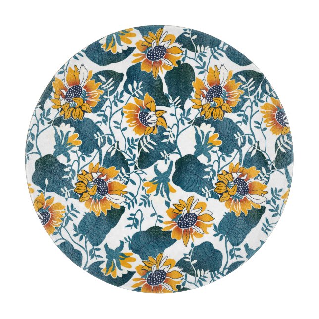 Planche À Découper Art Nouveau, motifs floraux. (Devant)