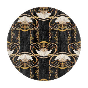 Planche À Découper Art nouveau : Noir or