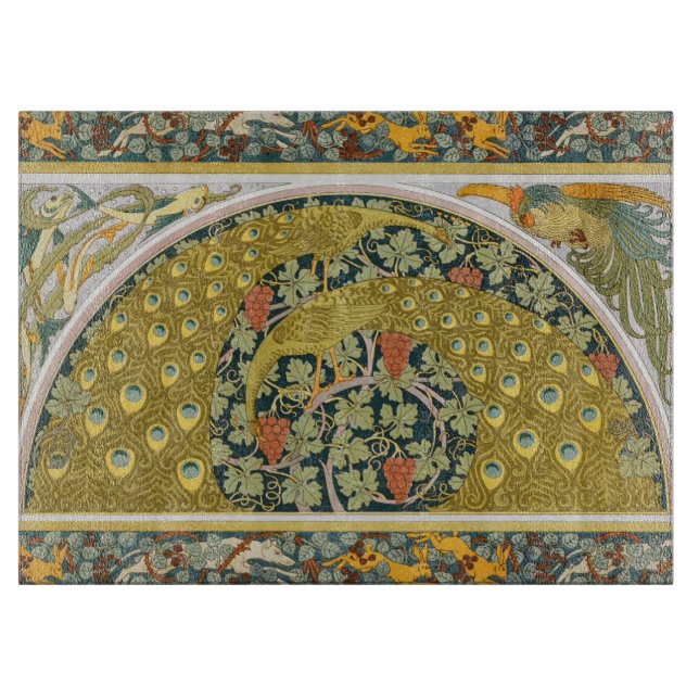 Planche À Découper Art orné de style William Morris représentant un p (Devant)