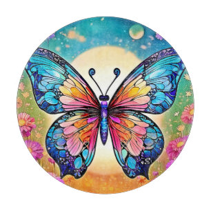 Planche À Découper Art papillon floral