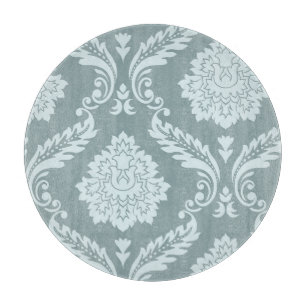 Planche À Découper Art Rococo Damassé I Bleu Canard Œuf+Turquoise