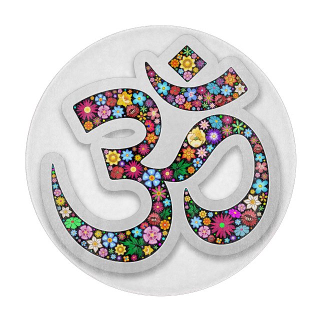 Planche À Découper Art symbolique floral Namaste (Devant)
