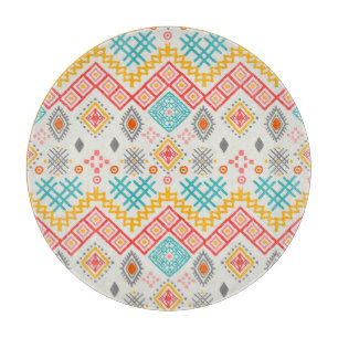 Planche À Découper Art tribal : imprimé géométrique boho.