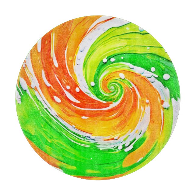 Planche À Découper Art Vortex de Couleur Tourbillonnant (Devant)