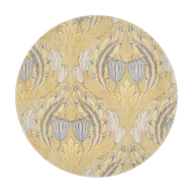 Planche À Découper Arts et artisanat Walter Crane Tulipes blanches bl (Devant)