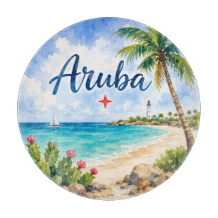 Planche À Découper Aruba île caraïbe néerlandaise souvenir de voyage 
