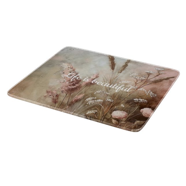 Planche À Découper Assez Chic Beige Blush Bohème Floral  (Coin)