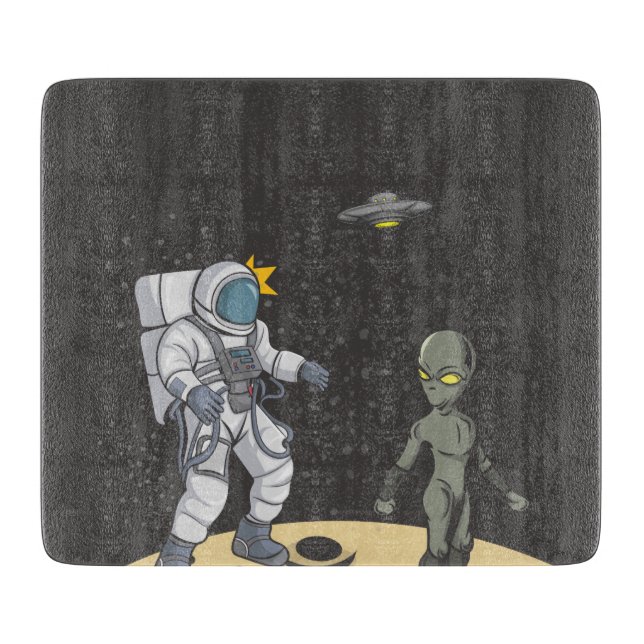 Planche À Découper Astronaute et alien (Devant)