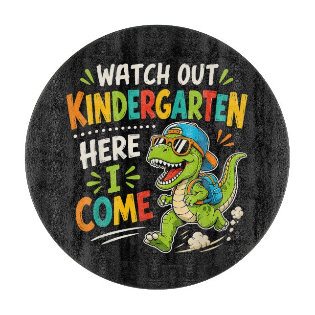 Planche À Découper Attention maternelle j'arrive Dino (Devant)