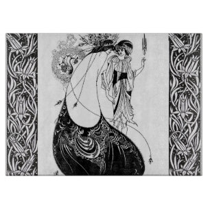 Planche À Découper Aubrey Beardsley La jupe du paon Art nouveau