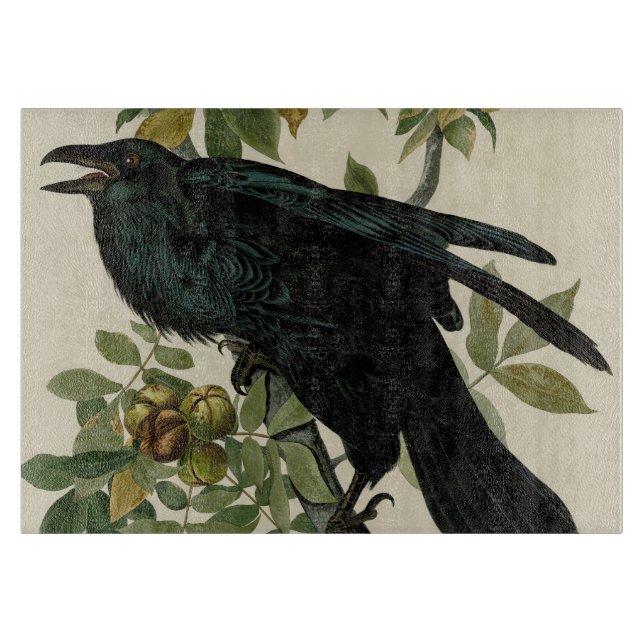 Planche À Découper Audubon Raven Oiseau classique (Devant)