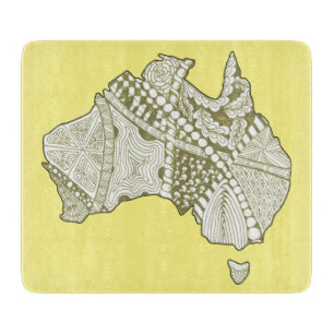 Planche À Découper Australie Carte Souvenir Art
