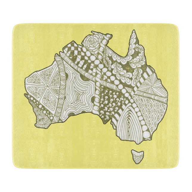 Planche À Découper Australie Carte Souvenir Art (Devant)