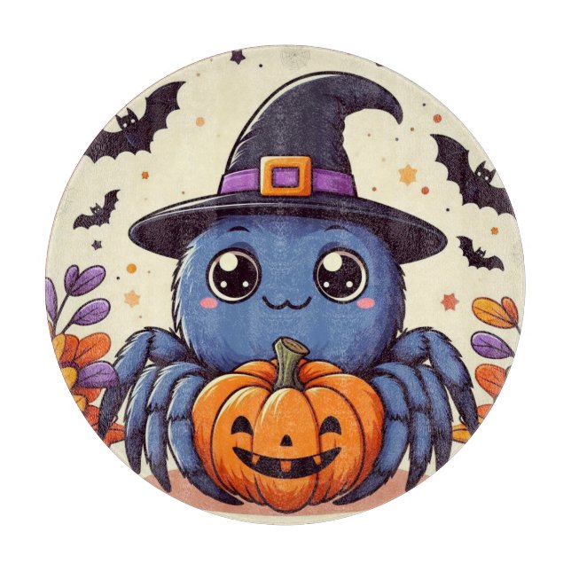 Planche À Découper Automne/araignée/sorcier/halloween (Devant)