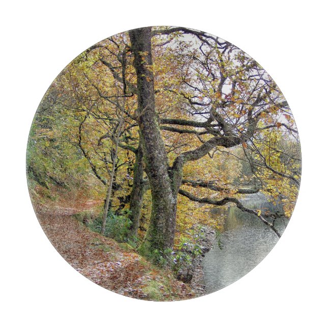 PLANCHE À DÉCOUPER AUTOMNE PAR LE LAC (Devant)