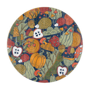 Planche À Découper Automne, pois, vintage, motif sans soudure.