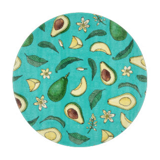 Planche À Découper Avocado réaliste : Motif alimentaire d'été