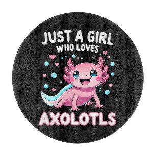 Planche À Découper Axolotl Kawaii Juste Une Fille Qui Aime Les Axolot