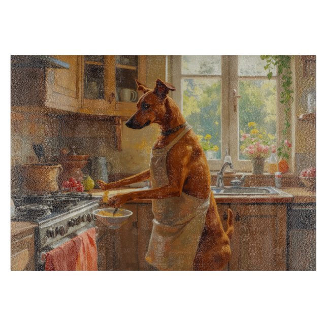 Planche À Découper Azawakh Cooking in Kitchen (Devant)