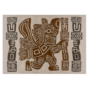 Planche À Découper Aztec Eagle Guerrier Tribal Art antique