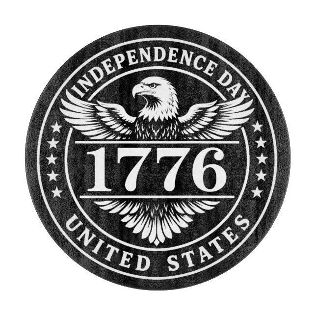 Planche À Découper Badge de l'Aigle de la Fête de l'Indépendance des  (Devant)