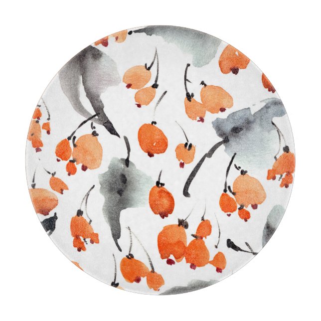 Planche À Découper Baies, aquarelle feuille, illustration d'encre, co (Devant)